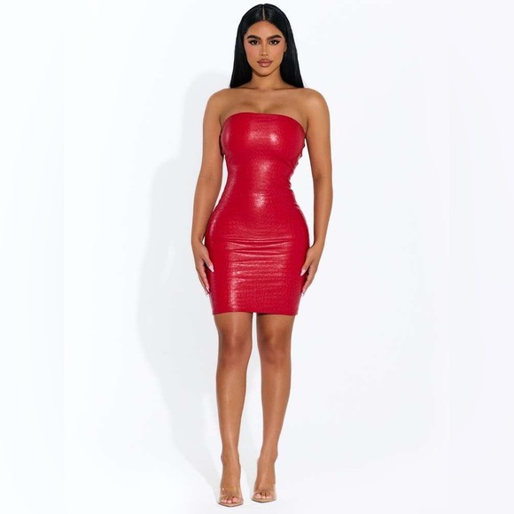 Naked Wardrobe The Croc Mini Dress - Picture 6 of 14